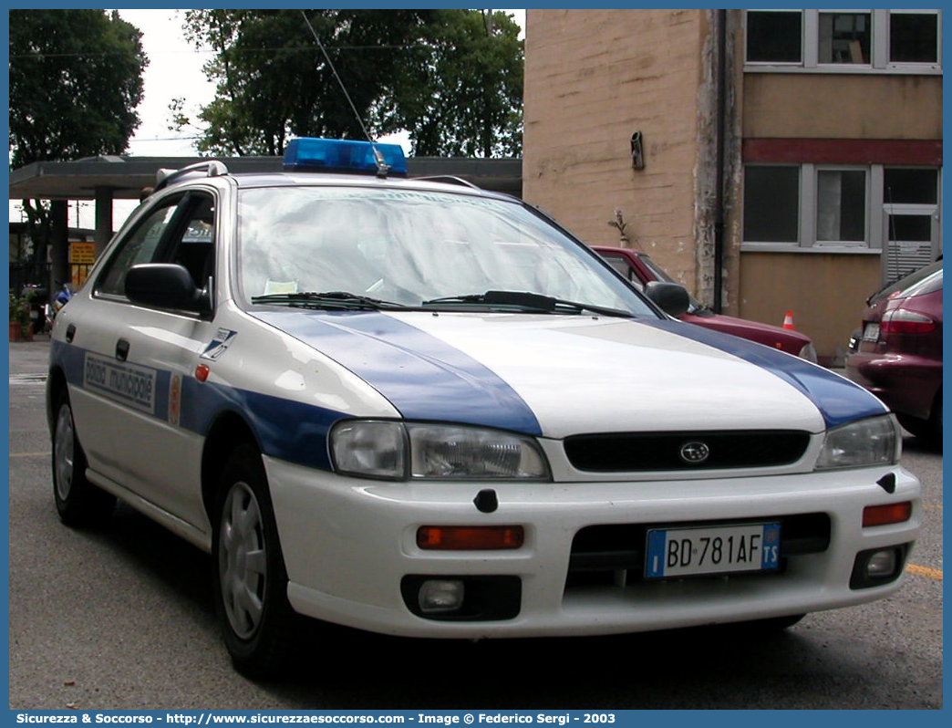 -
Polizia Municipale
Comune di Trieste
Subaru Impreza Wagon II serie
Parole chiave: Polizia;Municipale;Locale;Trieste;Subaru;Impreza;Wagon