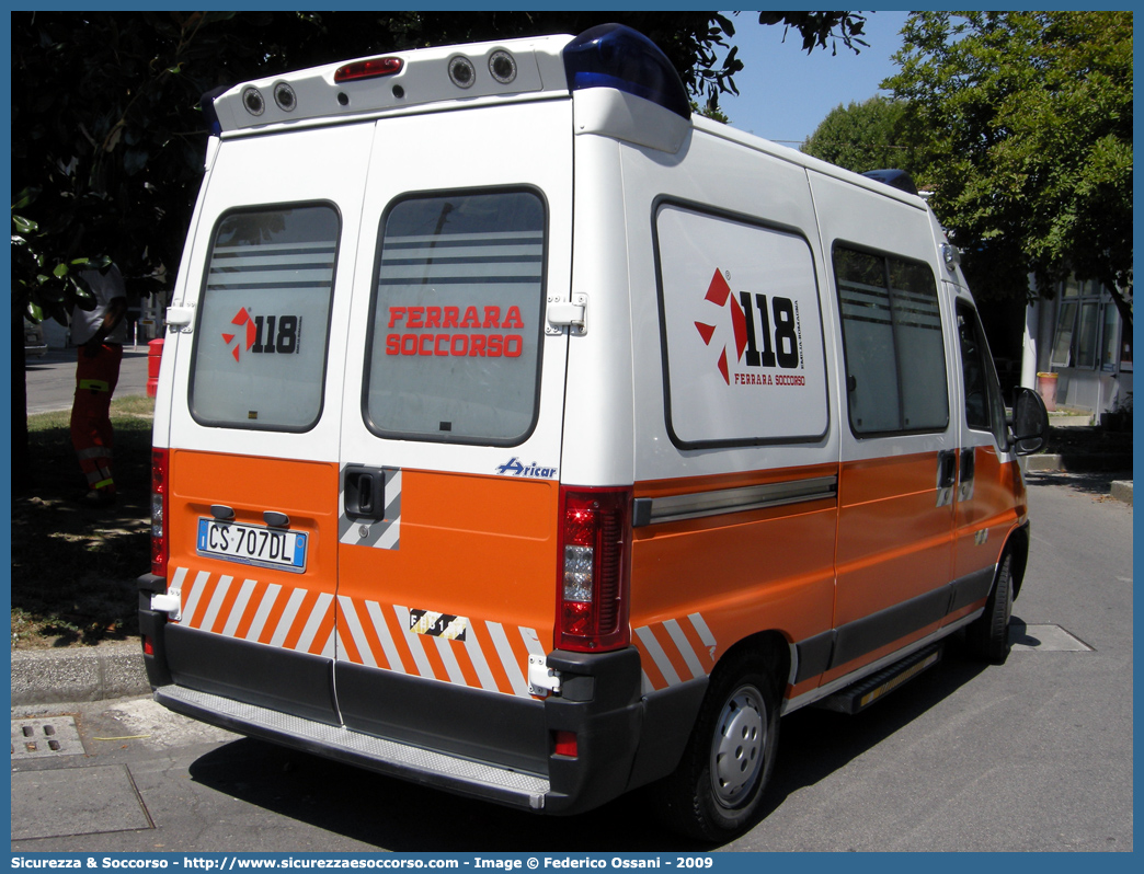 FE 3184
118 Ferrara Soccorso
Fiat Ducato II serie restyling
Allestitore Aricar S.p.A.
Parole chiave: 118;Ferrara;Soccorso;Ambulanza;Autoambulanza;Fiat;Ducato;Aricar