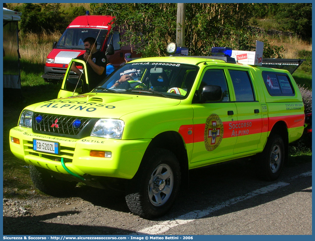 SA 500
Corpo Nazionale
Soccorso Alpino e Speleologico
Delegazione Alpina
XXV Emilia Romagna
Mitsubishi L200 III serie
Parole chiave: CNSAS;C.N.S.A.S.;Corpo;Nazionale;Soccorso;Alpino;Speleologico;Emilia;Romagna;SAER;S.A.E.R.;Mitsubishi;L200;L 200