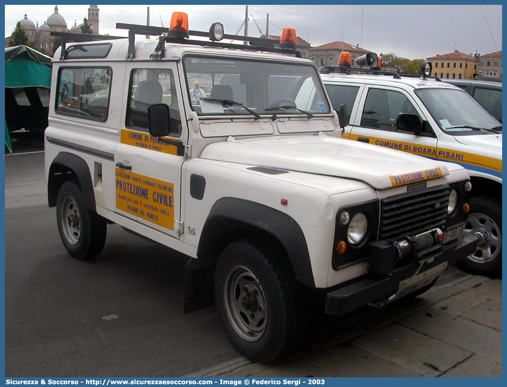 -
Protezione Civile
Comune di Pernumia
Land Rover Defender 90
Parole chiave: PC;P.C.;Protezione Civile;Pernumia;Land Rover;Defender 90