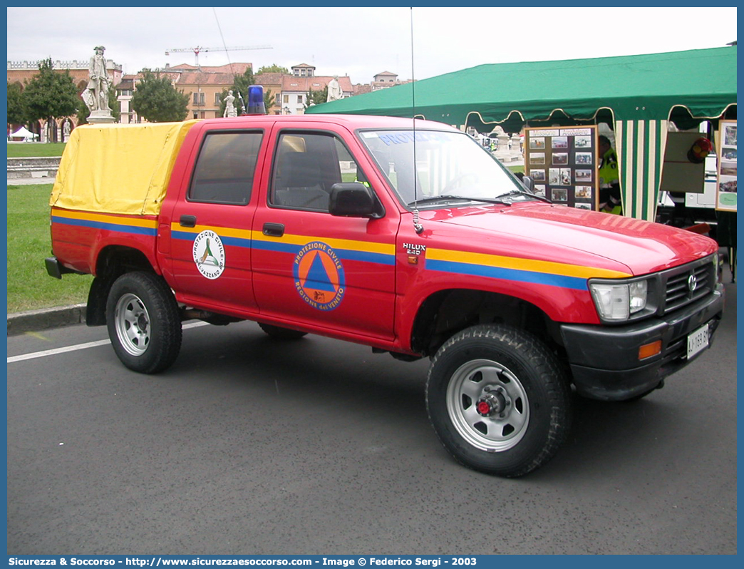 -
Protezione Civile
Comune di Selvazzano
Toyota Hilux V serie
Parole chiave: PC;P.C.;Protezione Civile;Selvazzano;Toyota;Hilux IV serie