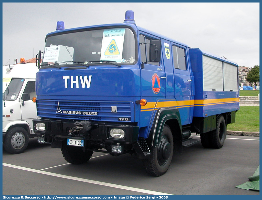 -
Protezione Civile
Provincia di Padova
Magirus Deutz 170D11
Parole chiave: PC;P.C.;Protezione Civile;Padova;Magirus Deutz;170D11