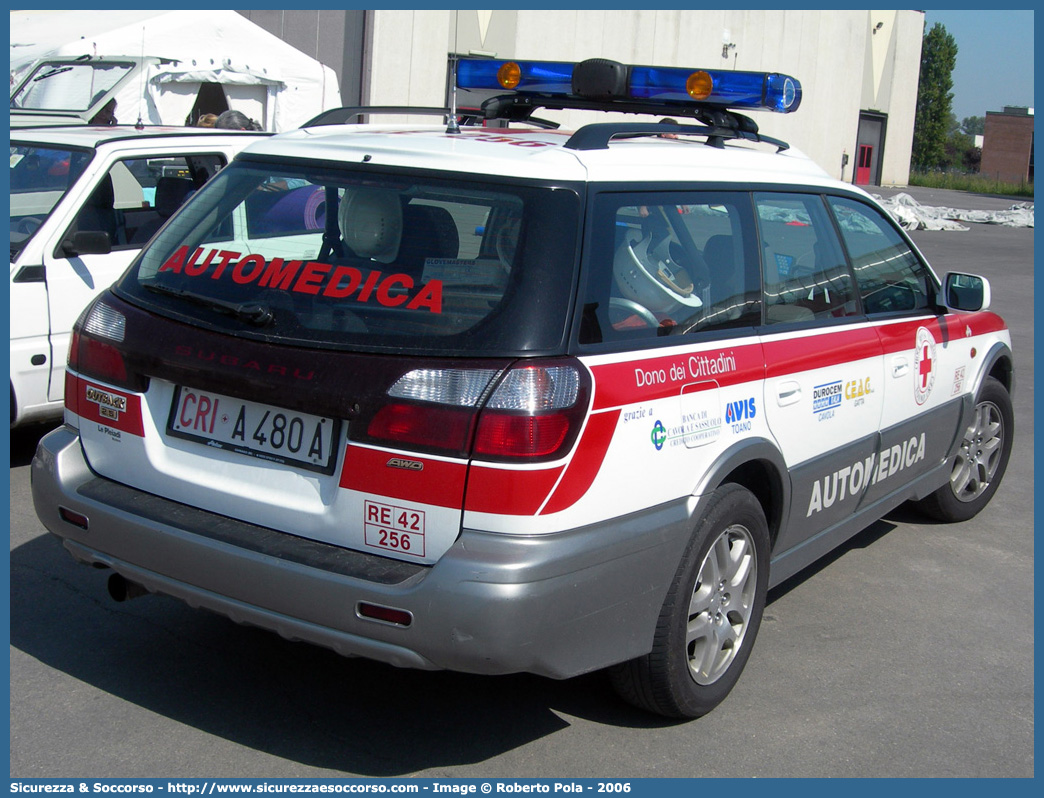 CRI A480A
Croce Rossa Italiana
Toano
Subaru Outback II serie
Allestitore Aricar S.p.A.
Parole chiave: CRI;C.R.I.;Croce Rossa Italiana;Automedica;Auto Medica;Automedicalizzata;Auto Medicalizzata;Subaru;Outback;Toano;A480A;Aricar