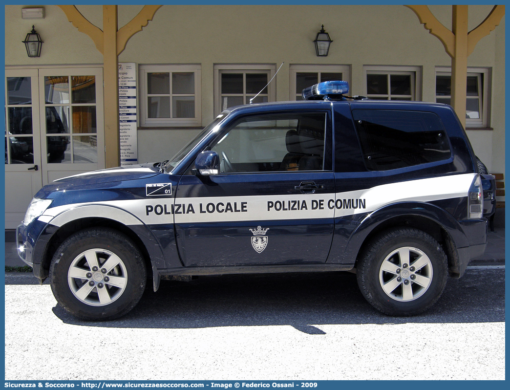 Polizia Locale YA805AC
Polizia Locale
Comune di Pozza di Fassa
Mitsubishi Pajero SWB IV serie
Parole chiave: Polizia;Locale;Municipale;Pozza di Fassa;Mitsubishi;Pajero;SWB;YA805AC