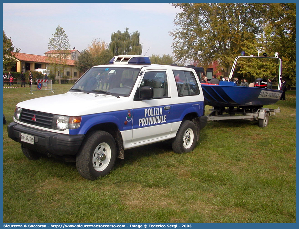 -
Polizia Provinciale
Provincia di Padova
Mitsubishi Pajero V20 SWB 
Parole chiave: PL;P.L.;Polizia;Locale;Provinciale;Padova;Mitsubishi;Pajero;V20;SWB