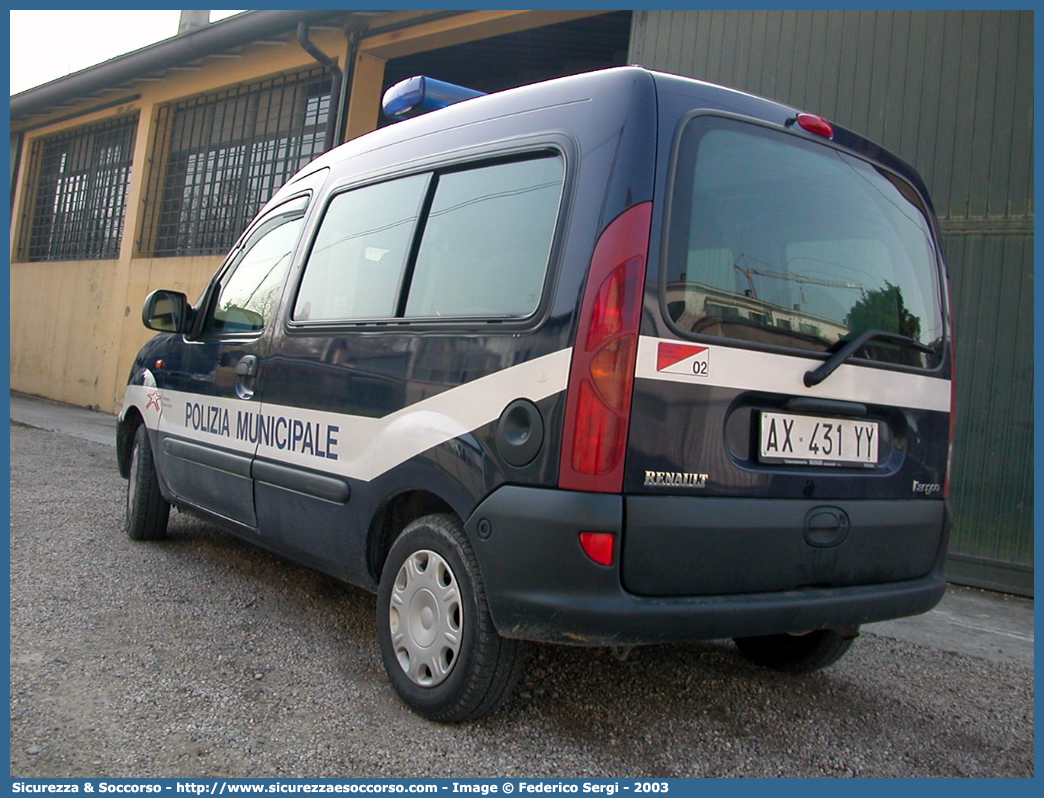 -
Polizia Municipale
Consorzio Padova Ovest
Renault Kangoo I serie
Parole chiave: Polizia;Locale;Municipale;Padova Ovest;Cervarese Santa Croce;Mestrino;Rubano;Selvazzano Dentro;Veggiano;Renault;Kangoo