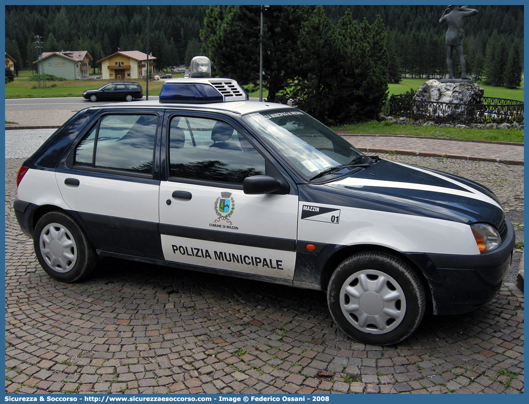 -
Polizia Municipale
Comune di Mazzin
Ford Fiesta IV serie restyling
Parole chiave: Polizia;Locale;Municipale;Mazzin;Ford;Fiesta