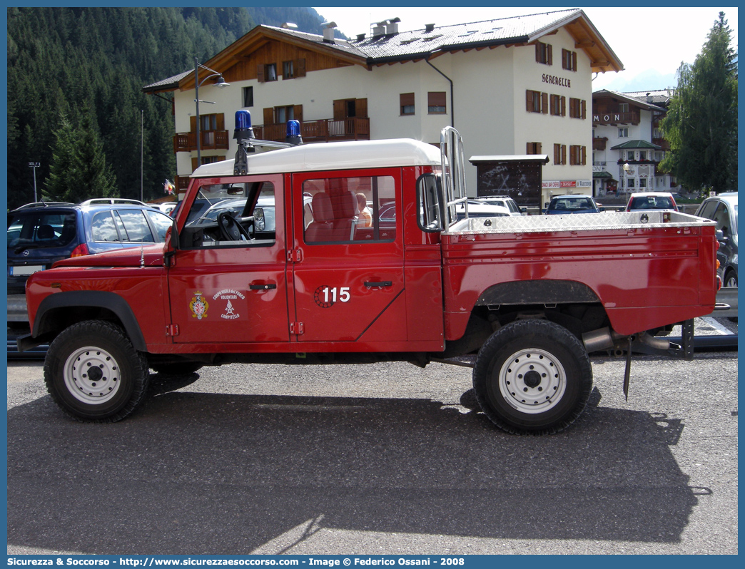 VF 1E4TN
Corpo Vigili del Fuoco Volontari Campitello di Fassa
Land Rover Defender 130
Parole chiave: VF;V.F.;Vigili del Fuoco;Vigili;Fuoco;Volontari;Campitello di Fassa;Land Rover;Defender 130;1E4TN