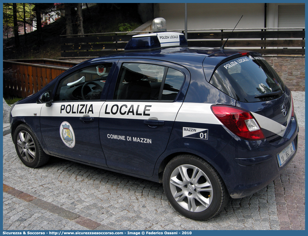 Polizia Locale YA864AC
Polizia Locale
Comune di Mazzin
Opel Corsa IV serie
Parole chiave: Polizia;Locale;Municipale;Mazzin;Opel;Corsa;YA864AC