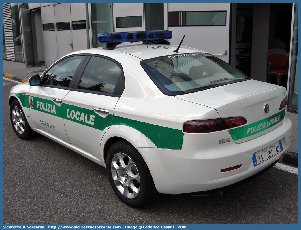 Polizia Locale YA301AC
Polizia Locale
Comune di Rho
Alfa Romeo 159
Parole chiave: Polizia;Locale;Municipale;Rho;Alfa Romeo;159;YA301AC