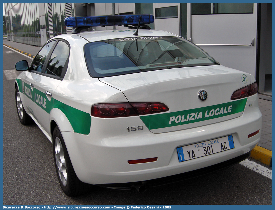 Polizia Locale YA301AC
Polizia Locale
Comune di Rho
Alfa Romeo 159
Parole chiave: Polizia;Locale;Municipale;Rho;Alfa Romeo;159;YA301AC