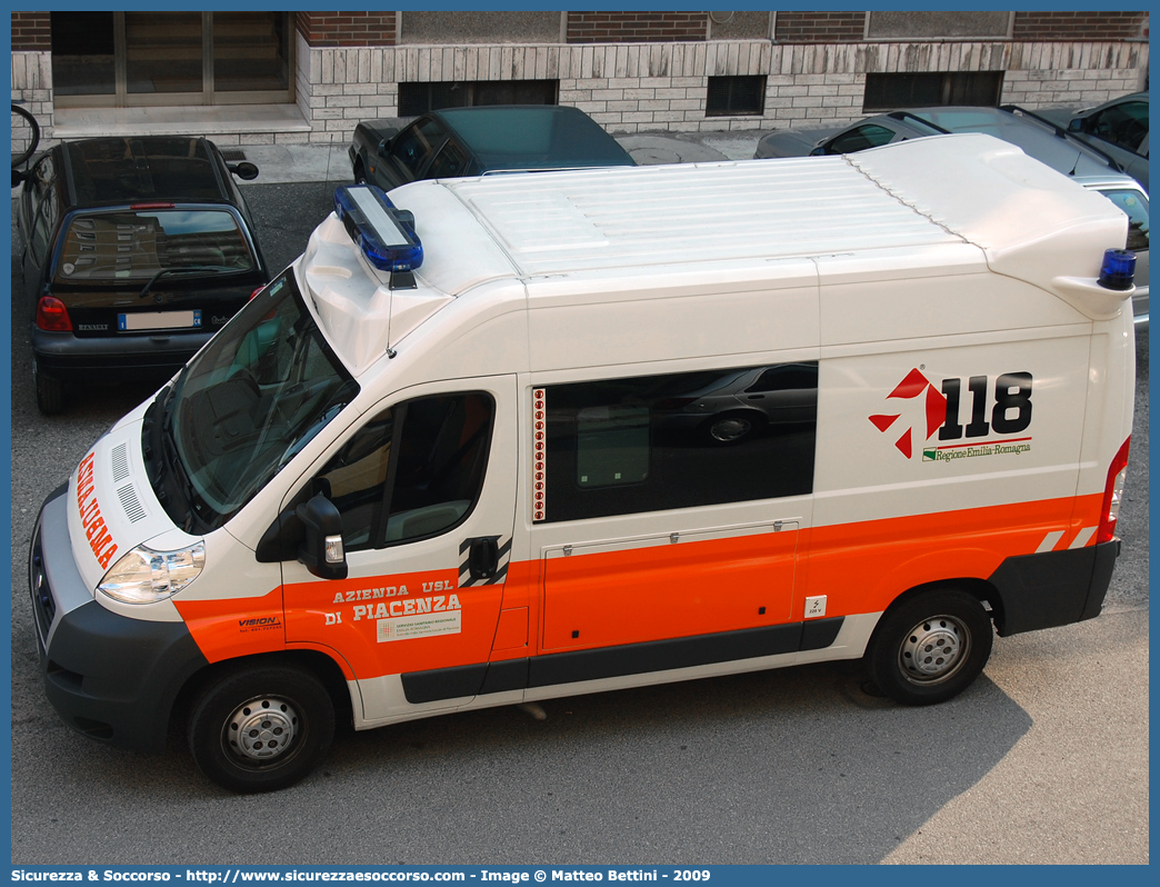 -
118 Piacenza Soccorso
Fiat Ducato III serie
Allestitore Vision S.r.l.
Parole chiave: 118;Piacenza;Soccorso;Ambulanza;Autoambulanza;Fiat;Ducato;X250;X 250;Vision