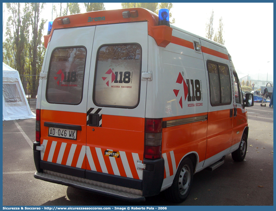 MO 1701
118 Modena Soccorso
Fiat Ducato II serie
Parole chiave: 118;Modena;Soccorso;Ambulanza;Fiat;Ducato