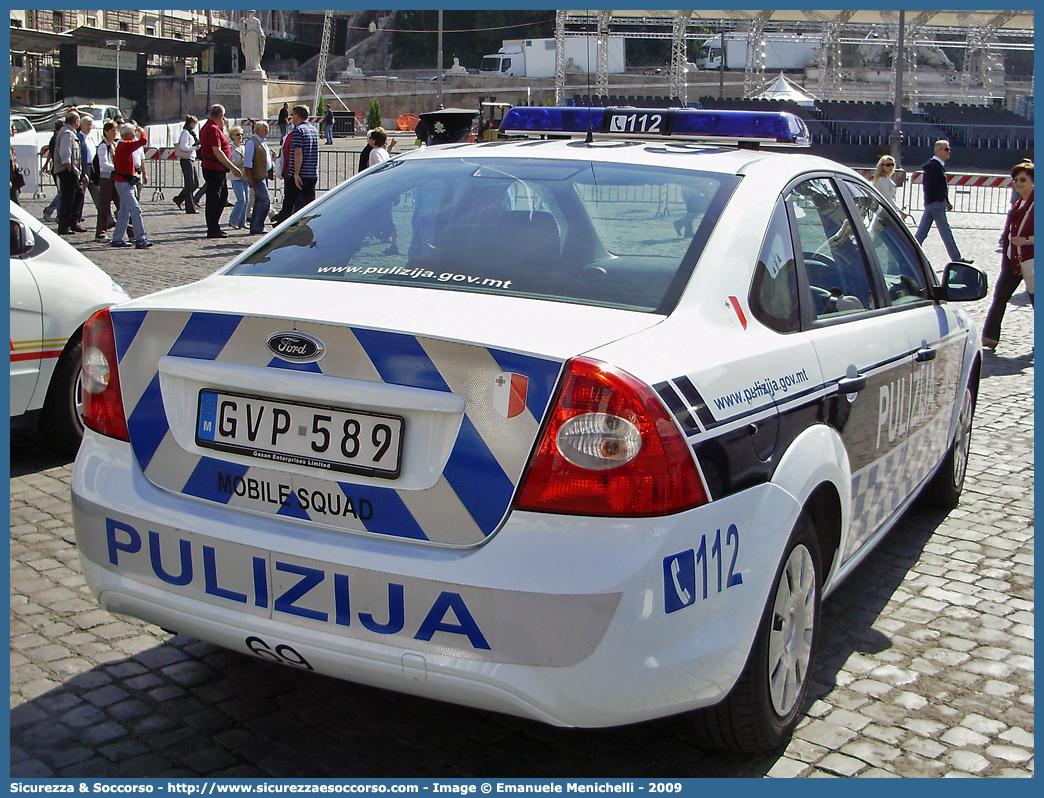 GVP 589
Repubblika ta' Malta
Pulizija
Ford Focus Sedan III generation
Mobile Squad
Parole chiave: Repubblica;Maltese;Repubblika ta&#039;Malta;Pulizija;Ford;Focus;Sedan;Mobile;Squad