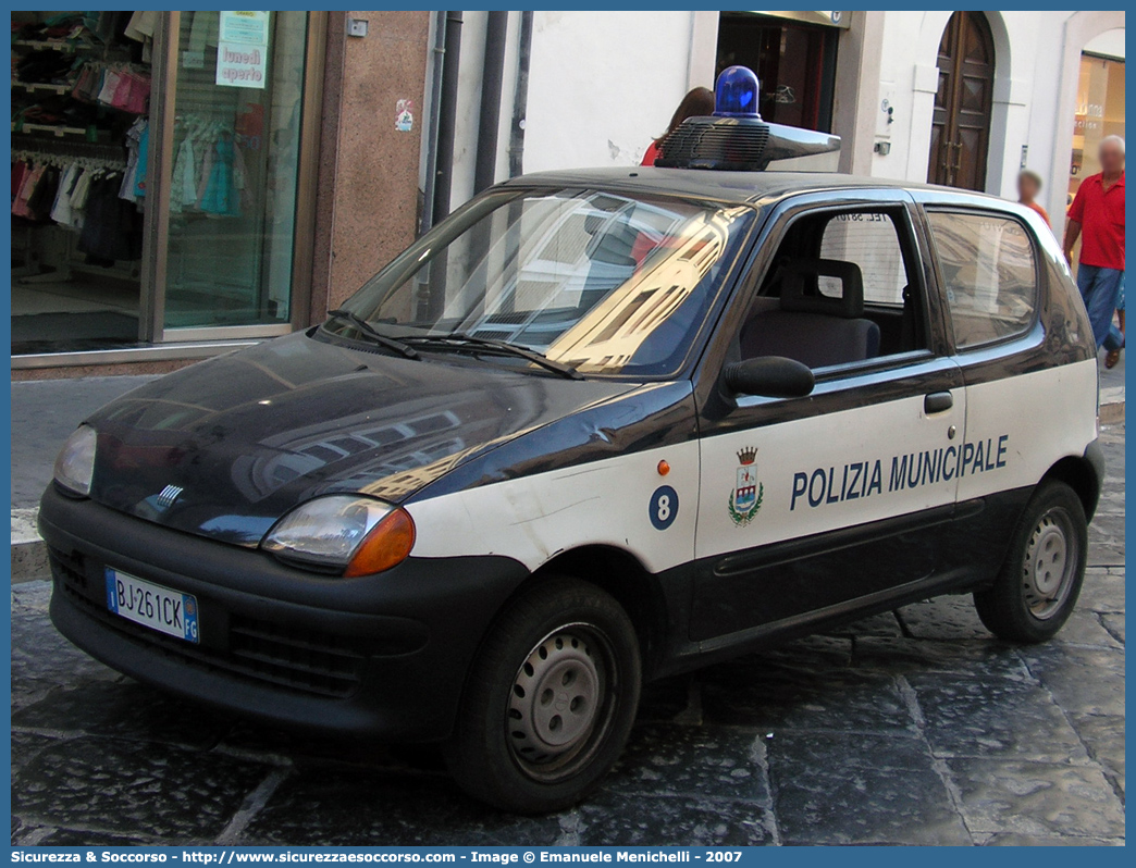 -
Polizia Municipale
Comune di Manfredonia
Fiat Seicento
Parole chiave: Polizia;Locale;Municipale;Manfredonia;Fiat;Seicento