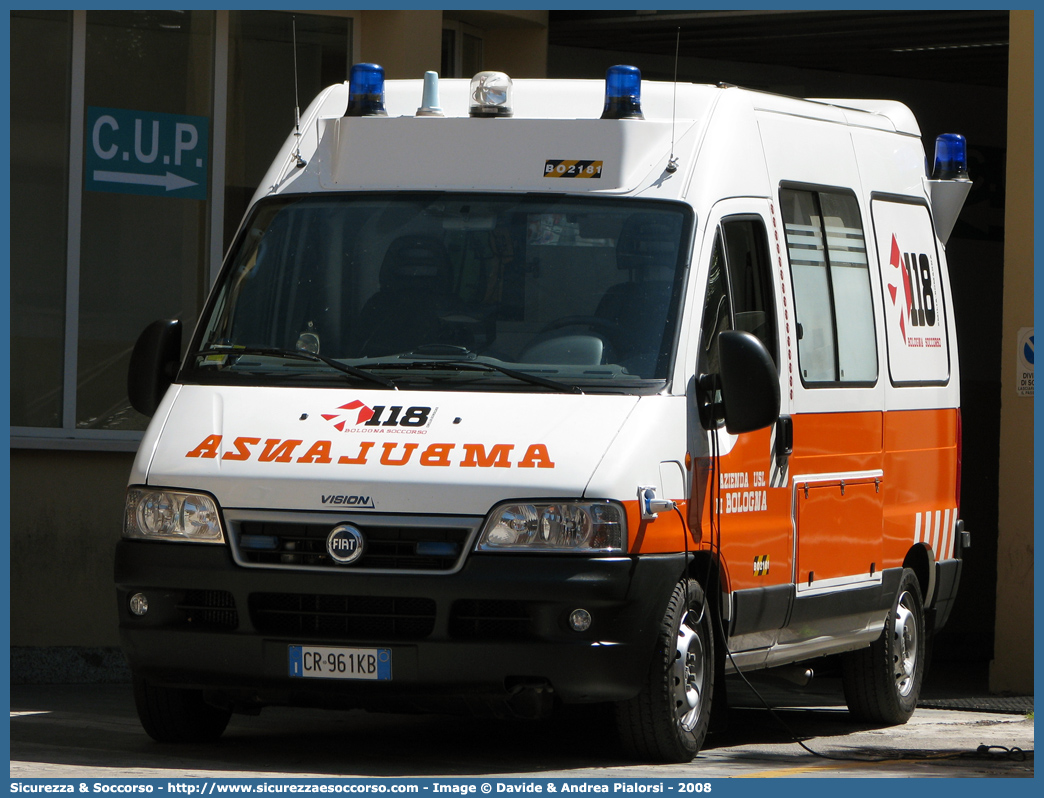 BO 2181
118 Bologna Soccorso
Fiat Ducato II serie restyling
Parole chiave: 118;Bologna;Soccorso;Ambulanza;Fiat;Ducato