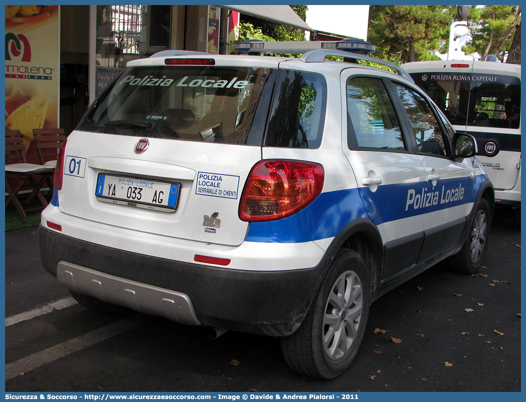 Polizia Locale YA033AG
Polizia Locale
Comune di Serravalle di Chienti
Fiat Sedici II serie
Parole chiave: Polizia;Locale;Municipale;Serravalle di Chienti;Fiat;Sedici;YA033AG