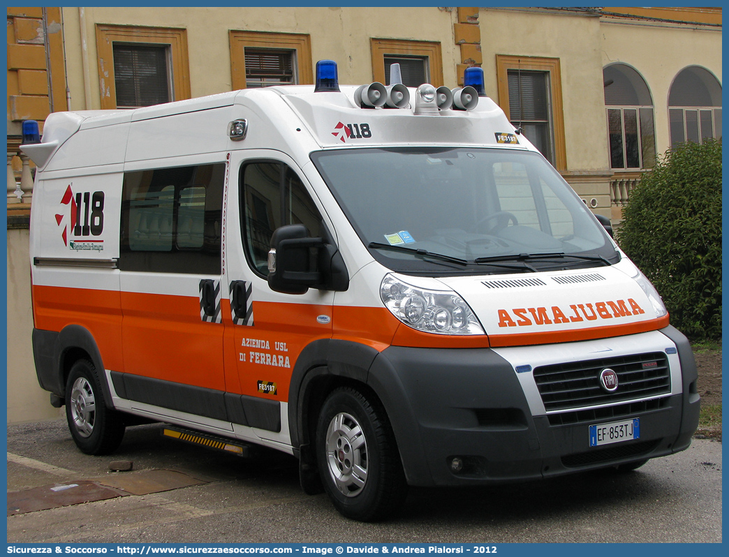 FE 3187
118 Ferrara Soccorso
Fiat Ducato III serie
Allestitore Vision S.r.l.
Parole chiave: 118;Ferrara;Soccorso;Ambulanza;Autoambulanza;Fiat;Ducato;X250;Vision