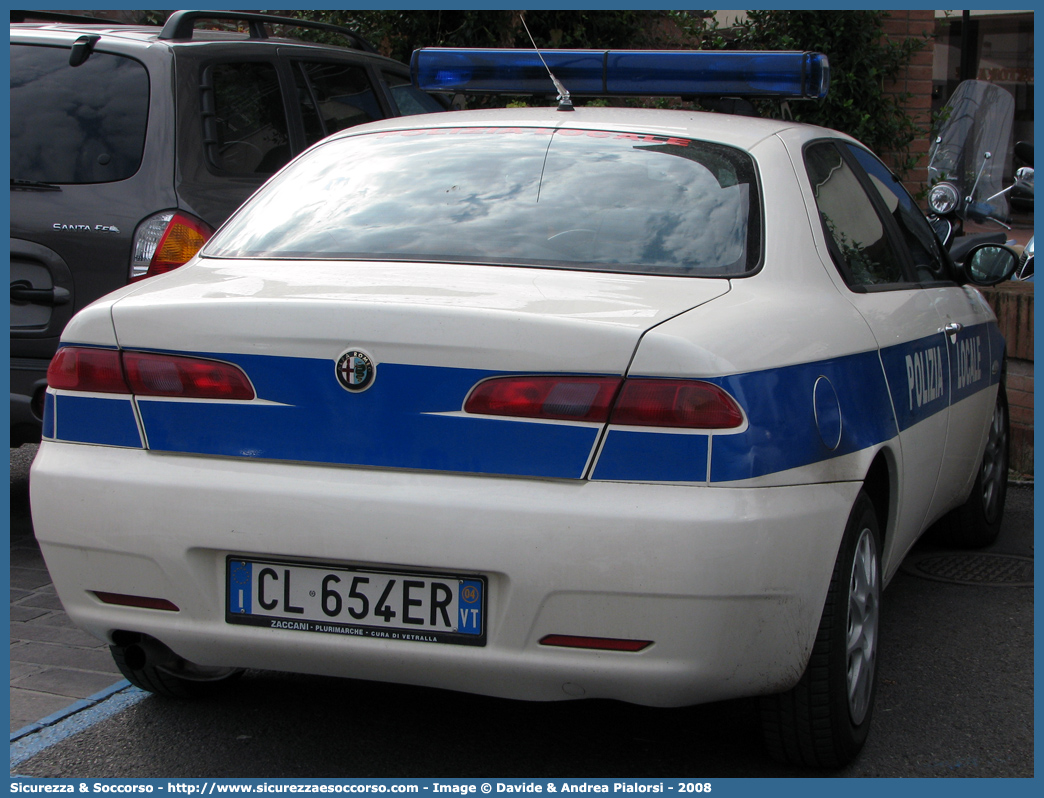 -
Polizia Locale
Comune di Cura di Vetralla
Alfa Romeo 156 II serie
Parole chiave: Polizia;Municipale;Locale;Cura di Vetralla;Alfa Romeo;156