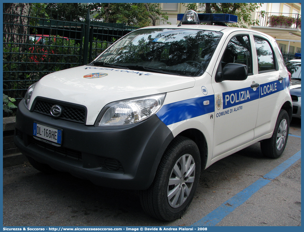 -
Polizia Locale
Comune di Alatri
Daihatsu Terios III serie
Parole chiave: Polizia;Locale;Municipale;Alatri;Daihatsu;Terios