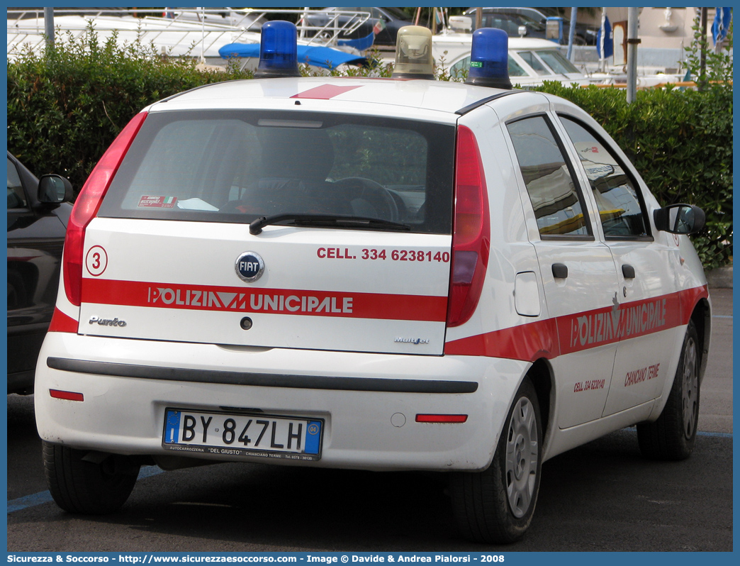 -
Polizia Municipale
Comune di Chianciano Terme
Fiat Punto III serie
Parole chiave: Polizia;Locale;Municipale;Chianciano Terme;Fiat;Punto