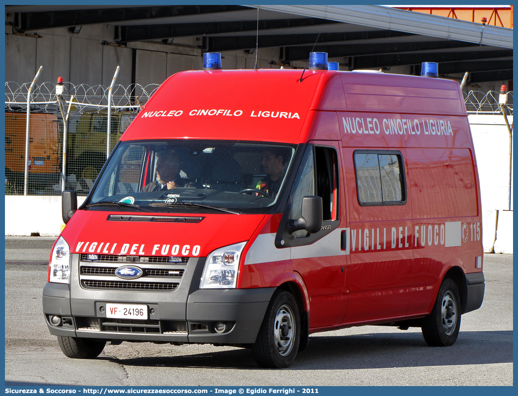 VF 24196
Corpo Nazionale Vigili del Fuoco
Nucleo Cinofili
Ford Transit III serie resyling
Parole chiave: Corpo;Nazionale;Vigili del Fuoco;Vigili;Fuoco;Ford;Transit;Cinofili