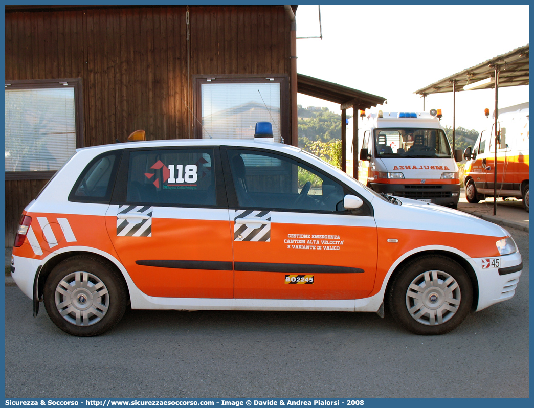 BO 2245
118 Bologna Soccorso
Fiat Stilo
Parole chiave: 118;Bologna;Soccorso;Fiat;Stilo;GECAV;Gestione;Emergenza;Cantieri;Alta Velocità;Variante di Valico