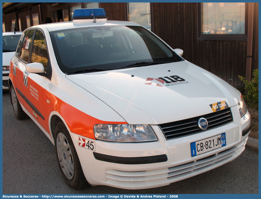 BO 2245
118 Bologna Soccorso
Fiat Stilo
Parole chiave: 118;Bologna;Soccorso;Fiat;Stilo;GECAV;Gestione;Emergenza;Cantieri;Alta Velocità;Variante di Valico