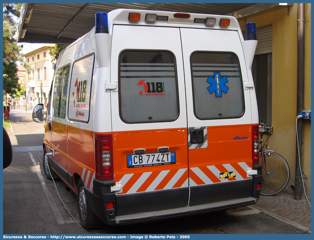 MO 1505
118 Modena Soccorso
Fiat Ducato II serie restyling
Parole chiave: 118;Modena;Soccorso;Ambulanza;Fiat;Ducato