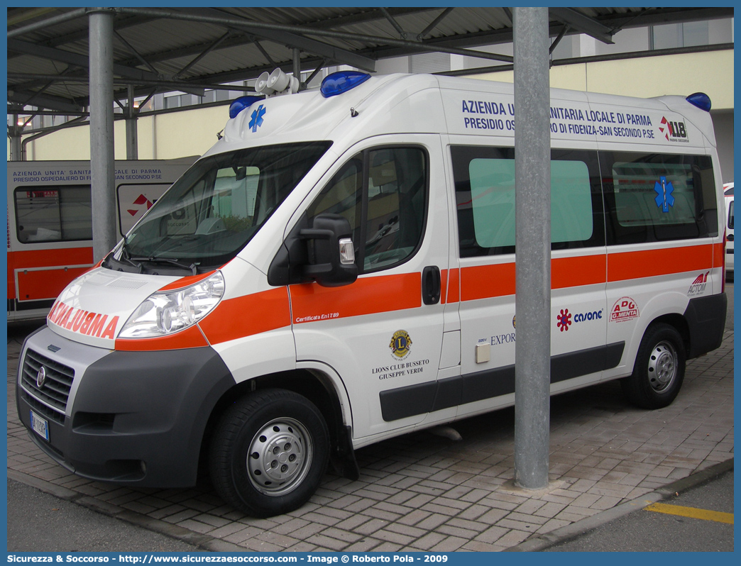 -
118 Parma Soccorso
Fiat Ducato III serie
Allestitore Bollanti S.r.l.
Parole chiave: 118;Parma;Soccorso;Ambulanza;Fiat;Ducato;Bollanti