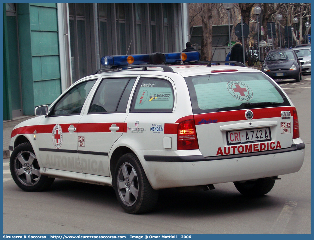 CRI A742A
Croce Rossa Italiana
Baiso
Skoda Octavia Wagon I serie
Allestitore Aricar S.p.A.
Parole chiave: CRI;C.R.I.;Croce Rossa Italiana;Automedica;Auto Medica;Automedicalizzata;Auto Medicalizzata;Skoda;Octavia;Wagon;Baiso;A742A;Aricar