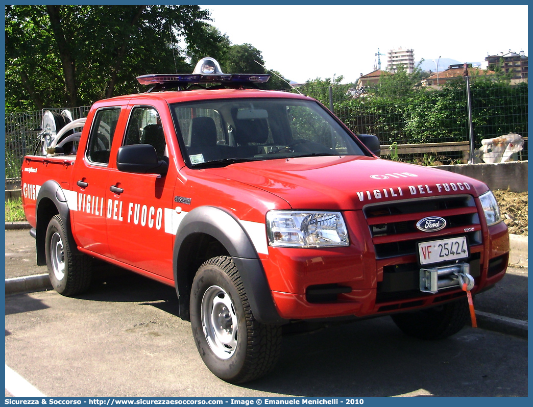 VF 25424
Corpo Nazionale Vigili del Fuoco
Ford Ranger II serie
Allestitore Aris S.p.A.
Parole chiave: VVF;V.V.F.;Corpo;Nazionale;Vigili;del;Fuoco;Ford;Ranger;Aris