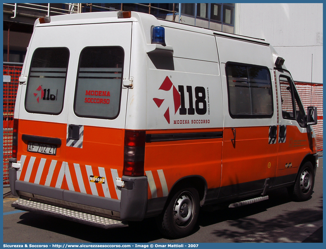 MO 1608
118 Modena Soccorso
Fiat Ducato II serie
Parole chiave: 118;Modena;Soccorso;Ambulanza;Fiat;Ducato