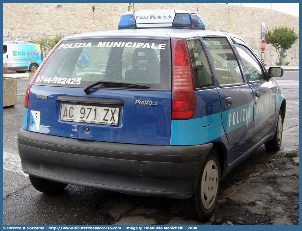 -
Polizia Municipale
Comune di Amelia
Fiat Punto I serie
Parole chiave: Polizia;Locale;Municipale;Amelia;Fiat;Punto