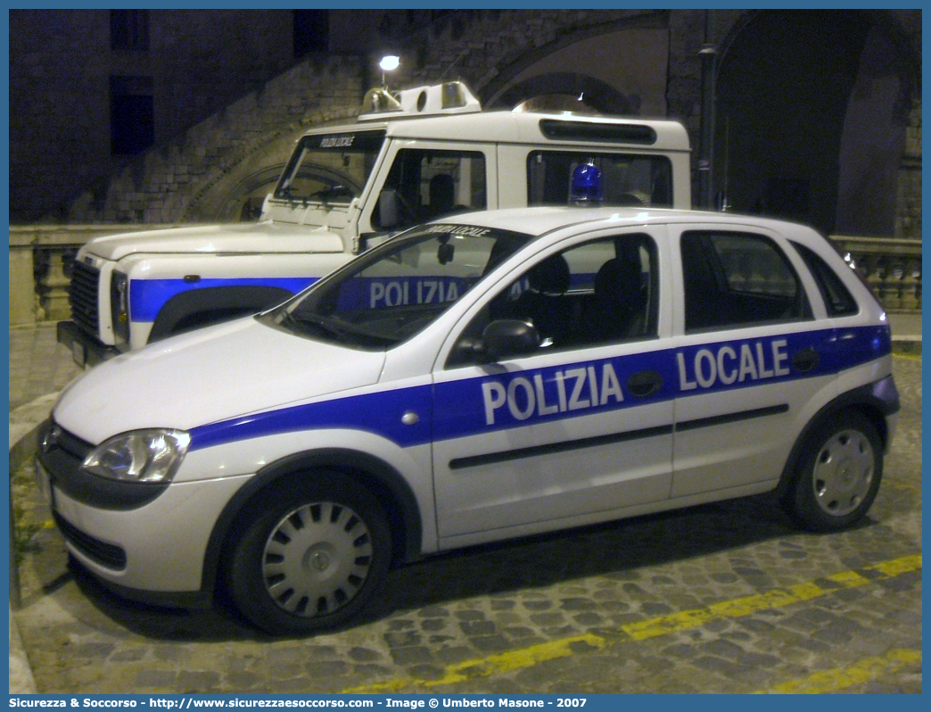 -
Polizia Locale
Comune di Tarquinia
Opel Corsa III serie
Parole chiave: Polizia;Municipale;Locale;Tarquinia;Opel;Corsa