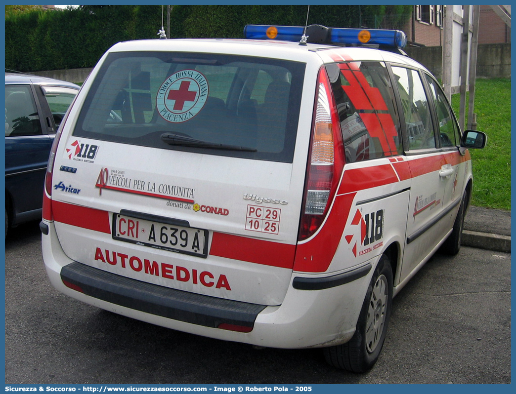 CRI A639A
Croce Rossa Italiana
Piacenza
Fiat Ulysse III serie
Allestitore Aricar S.p.A.
Parole chiave: CRI;C.R.I.;Croce Rossa Italiana;Automedica;Auto medica;Automedicalizzata;Auto medicalizzata;Fiat;Ulysse;Piacenza;A639A;Aricar