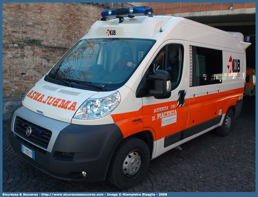 -
118 Piacenza Soccorso
Fiat Ducato III serie
Allestitore Vision S.r.l.
Parole chiave: 118;Piacenza;Soccorso;Ambulanza;Autoambulanza;Fiat;Ducato;X250;X 250;Vision