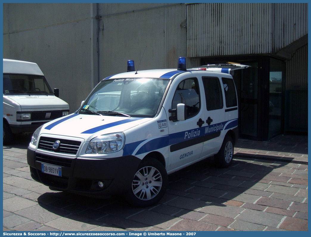 -
Polizia Municipale
Comune di Genova
Fiat Doblò I serie restyling
Parole chiave: Polizia;Locale;Municipale;Genova;Fiat;Doblò