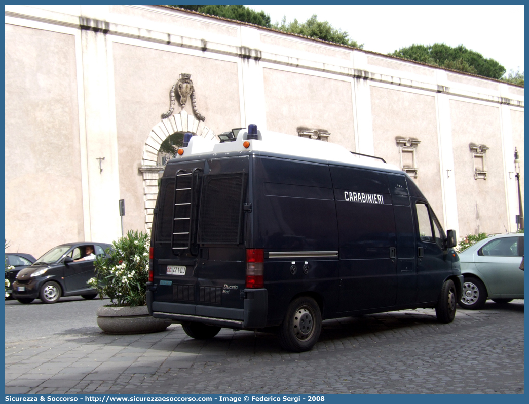 CC 471DJ
Arma dei Carabinieri
Artificieri Antisabotaggio
Fiat Ducato II serie
Parole chiave: CC471DJ;Arma dei Carabinieri;Artificieri Antisabotaggio;Fiat Ducato II serie