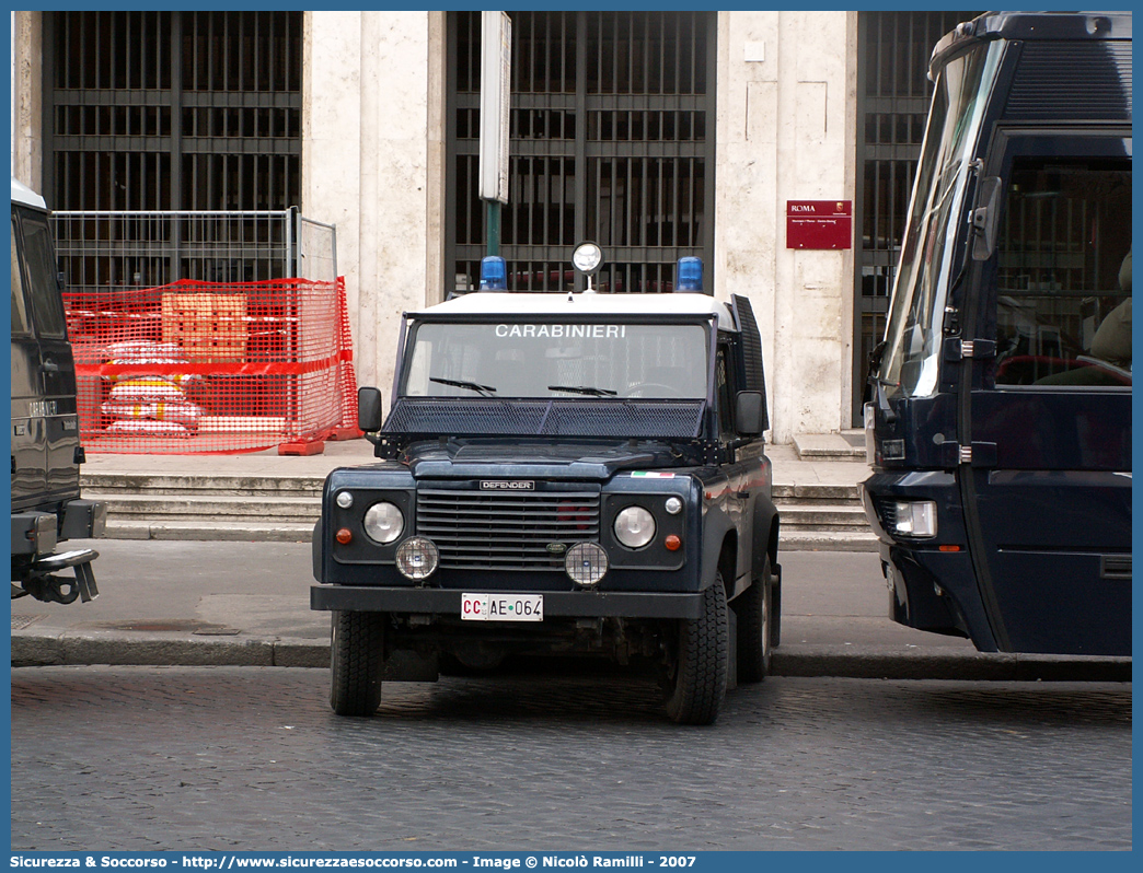 CC AE064
Arma dei Carabinieri
Battaglioni Mobili
Land Rover Defender 90
Parole chiave: CC;C.C.;Arma;dei;Carabinieri;Battaglioni;Mobili;Battaglione;Mobile;Land;Rover;Defender;90