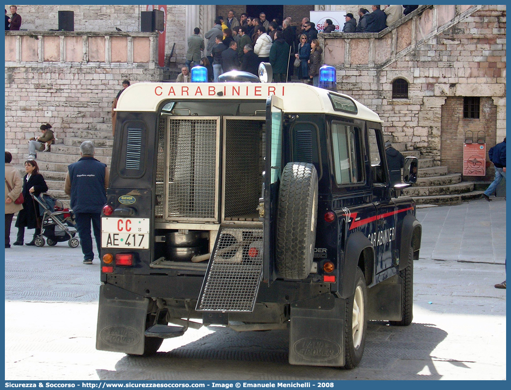 CC AE417
Arma dei Carabinieri
Centro e Nuclei Cinofili
Land Rover Defender 90
Parole chiave: CCAE417;Arma dei Carabinieri;Centro e Nuclei Cinofili;Land Rover Defender 90