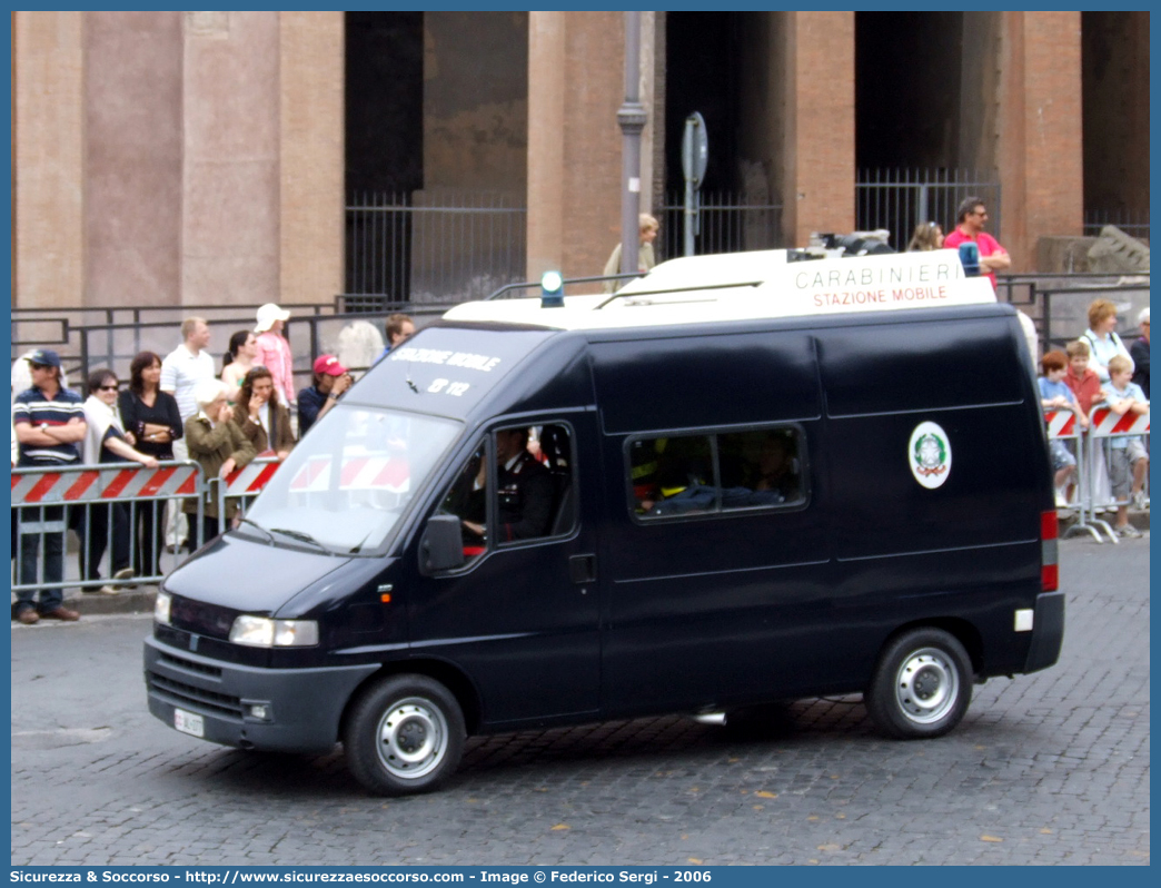 CC AL277
Arma dei Carabinieri
Fiat Ducato II serie
Stazione Mobile
Allestitore Elevox S.r.l.
Parole chiave: CC;C.C.;Arma;Carabinieri;Fiat;Ducato;Stazione;Mobile;Elevox