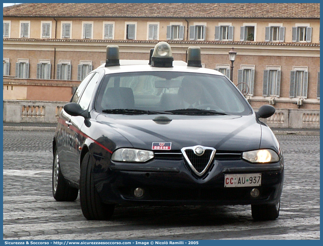 CC AU937
Arma dei Carabinieri
Alfa Romeo 156 I serie
con sistema "Falco"
Parole chiave: CC;C.C.;Arma;dei;Carabinieri;Nucleo;Operativo;e;Radiomobile;Radio Mobile;NORM;N.O.R.M.;NRM;N.R.M.;Alfa;Romeo;156