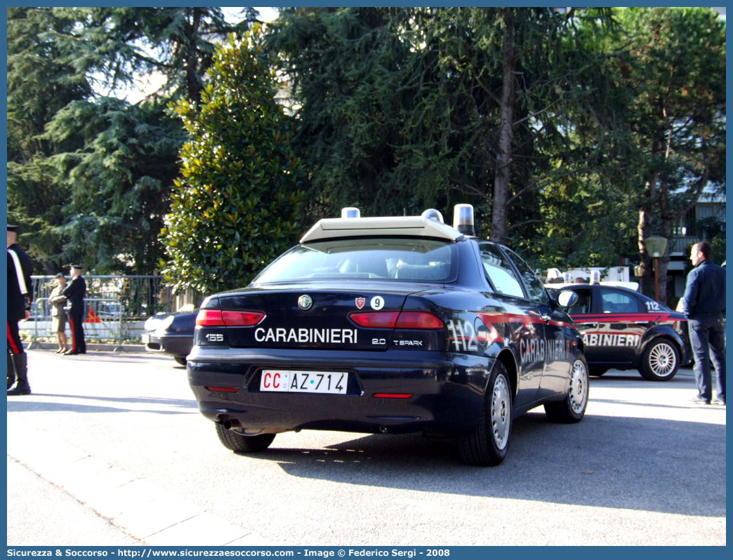 CC AZ714
Arma dei Carabinieri
Alfa Romeo 156 I serie
con sistema "Falco"
Parole chiave: CC;C.C.;Arma;dei;Carabinieri;Nucleo;Operativo;e;Radiomobile;Radio Mobile;NORM;N.O.R.M.;NRM;N.R.M.;Alfa;Romeo;156