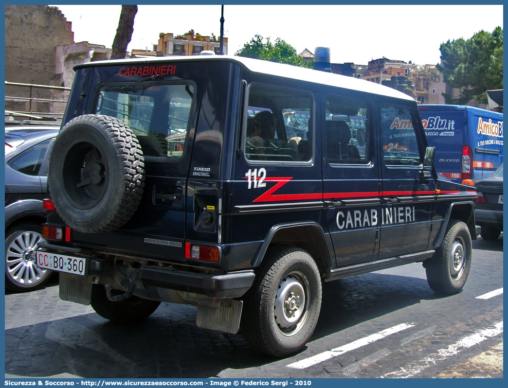 CC BQ360
Arma dei Carabinieri
Mercedes Benz G-Wagon I serie
Allestitore Elevox S.r.l.
Parole chiave: CC;C.C.;Arma;dei;Carabinieri;Reggimento;Corazzieri;Mercedes Benz;Classe;G-Wagon