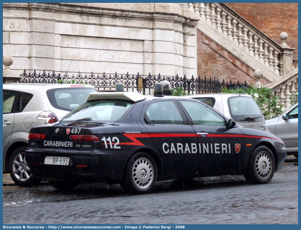 CC BR695
Arma dei Carabinieri
Alfa Romeo 156 I serie
con sistema "Falco"
Parole chiave: CC;C.C.;Arma;dei;Carabinieri;Nucleo;Operativo;e;Radiomobile;Radio Mobile;NORM;N.O.R.M.;NRM;N.R.M.;Alfa;Romeo;156