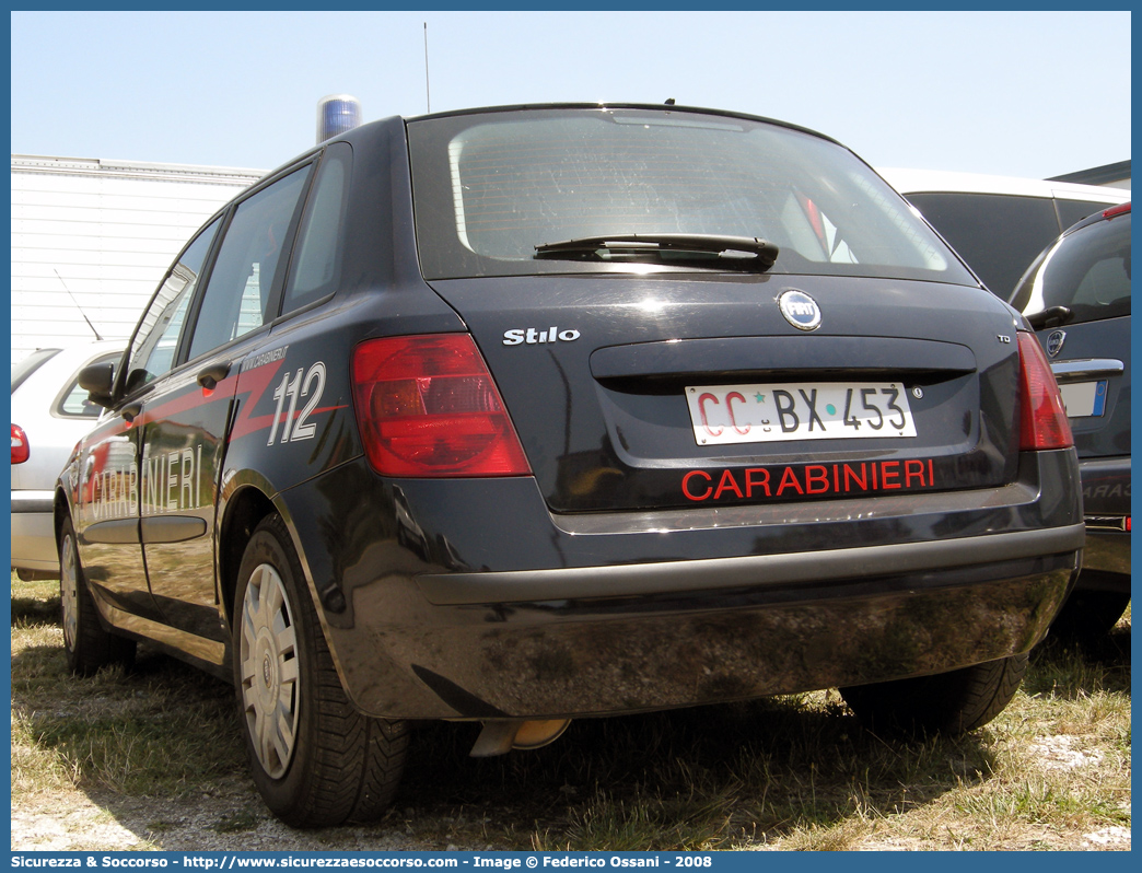 CC BX453
Arma dei Carabinieri
Fiat Stilo II serie
Parole chiave: CC;C.C.;Arma;dei;Carabinieri;Nucleo;Radiomobile;Radio;Mobile;Pattuglia;Pattuglie;Mobile;Mobili;di;Zona;Fiat;Stilo