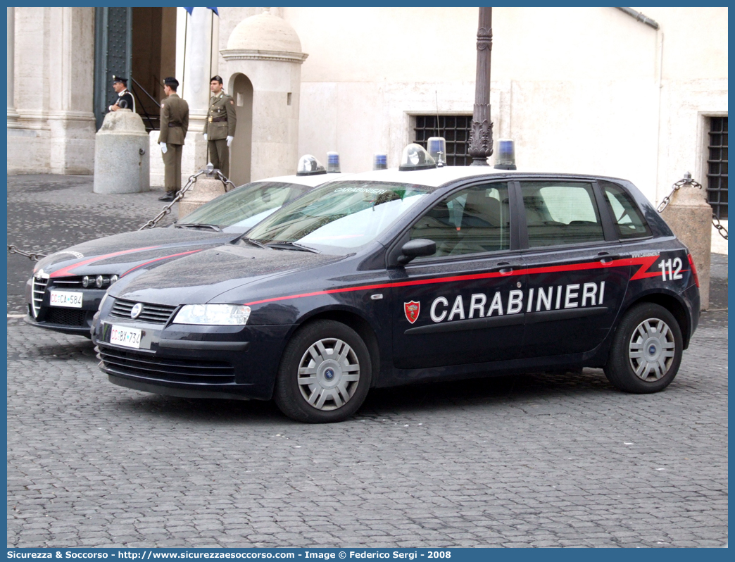 CC BX734
Arma dei Carabinieri
Fiat Stilo II serie
Parole chiave: CC;C.C.;Arma;dei;Carabinieri;Nucleo;Radiomobile;Radio;Mobile;Pattuglia;Pattuglie;Mobile;Mobili;di;Zona;Fiat;Stilo