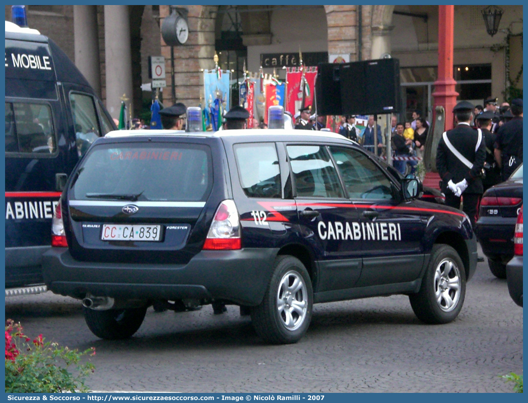 CC CA839
Arma dei Carabinieri
Subaru Forester IV serie
Parole chiave: CC;C.C.;Arma;Carabinieri;Subaru;Forester