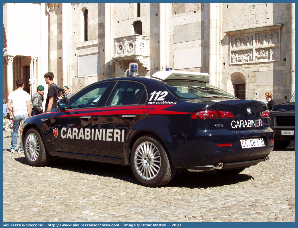 CC CB178
Arma dei Carabinieri
Alfa Romeo 159
Parole chiave: CC;C.C.;Arma;dei;Carabinieri;Alfa;Romeo;159;Radiomobile;CB178